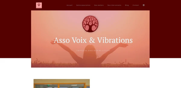Page d'accueil du site asso.voixetvibrations.fr
